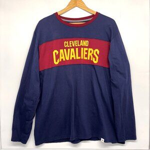 Fanatics Cleveland Cavaliers Long Sleeve Colorblock Logo T-Shirt Size 2XL